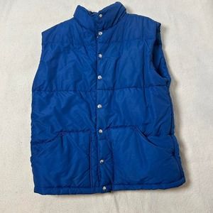 The North Face Brown Label BLUE‎ Puffer Vest Down Vintage 70s 80s Men's XL